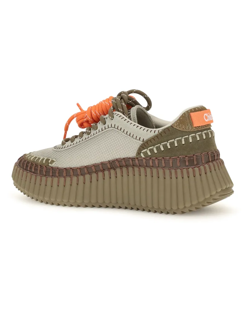 Chloé Women's Sneakers Nama Army Green Trainers Green