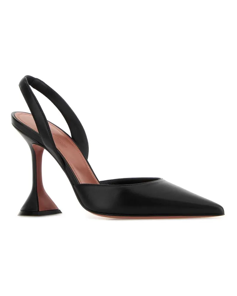 Amina Muaddi Women's Black Nappa Leather Holli Sling Pumps Black95mmclheel Scarpe Con Tacco High Heel Shoes Black