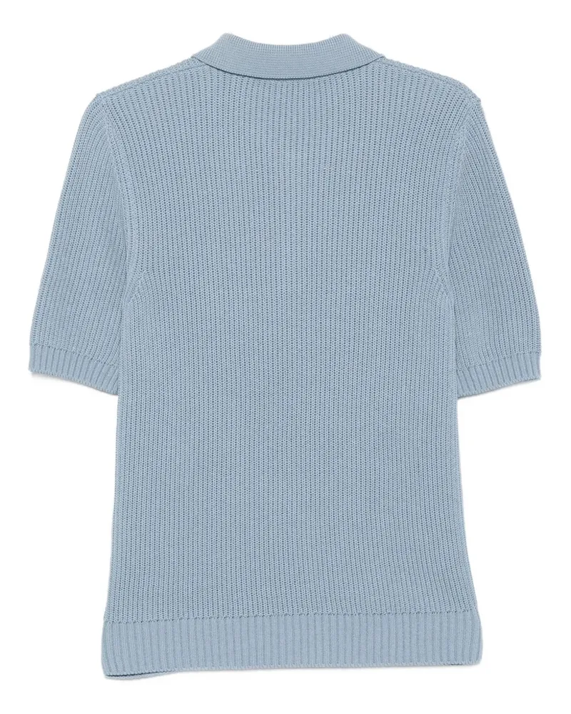Eleventy Men's Ribbed Cotton Polo Shirt Ss25 Light