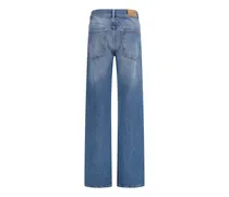 Women's Straight-Leg Jeans Denim Light Blue Cotton