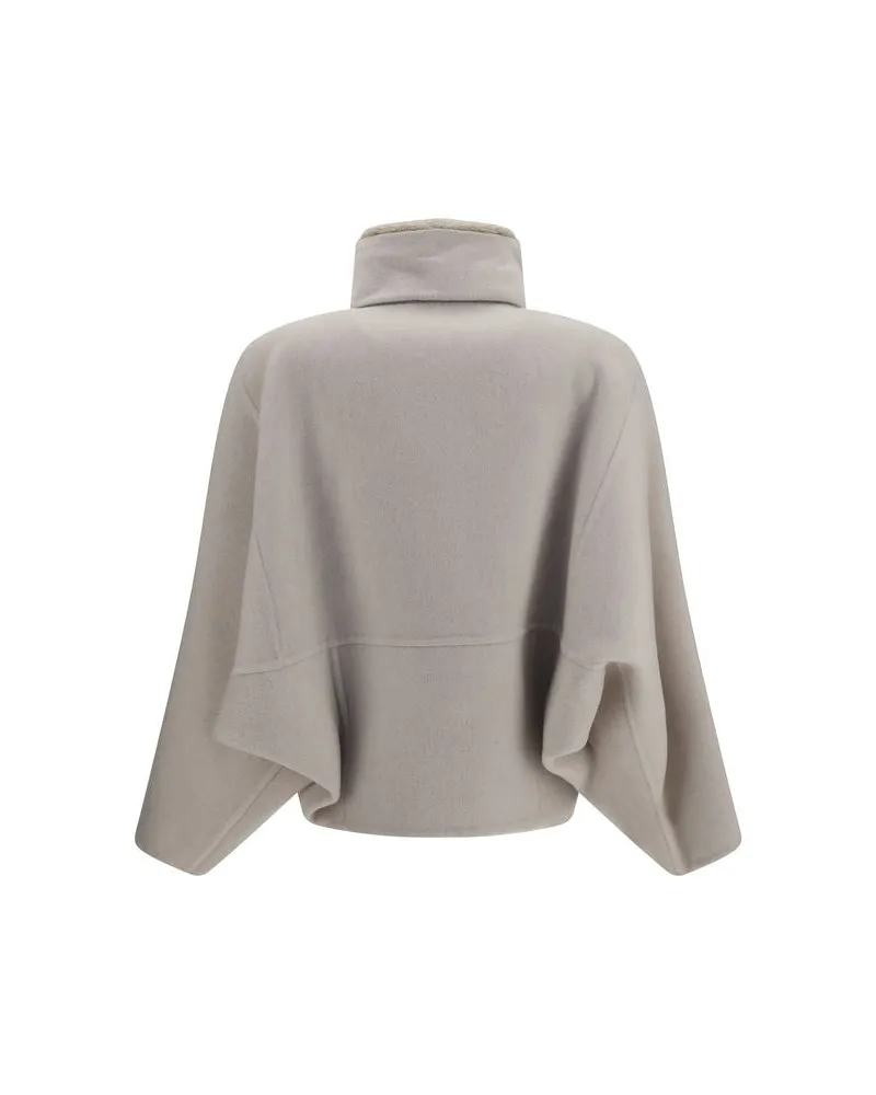 Brunello Cucinelli Double-Faced Virgin Wool and Cashmere Coat — White White