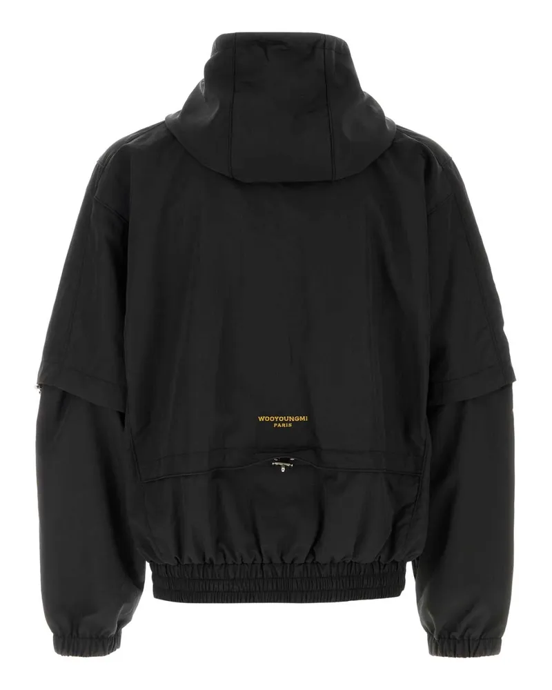 Wooyoungmi Men's Jumper Windbreaker Black Nylon Jacket Black