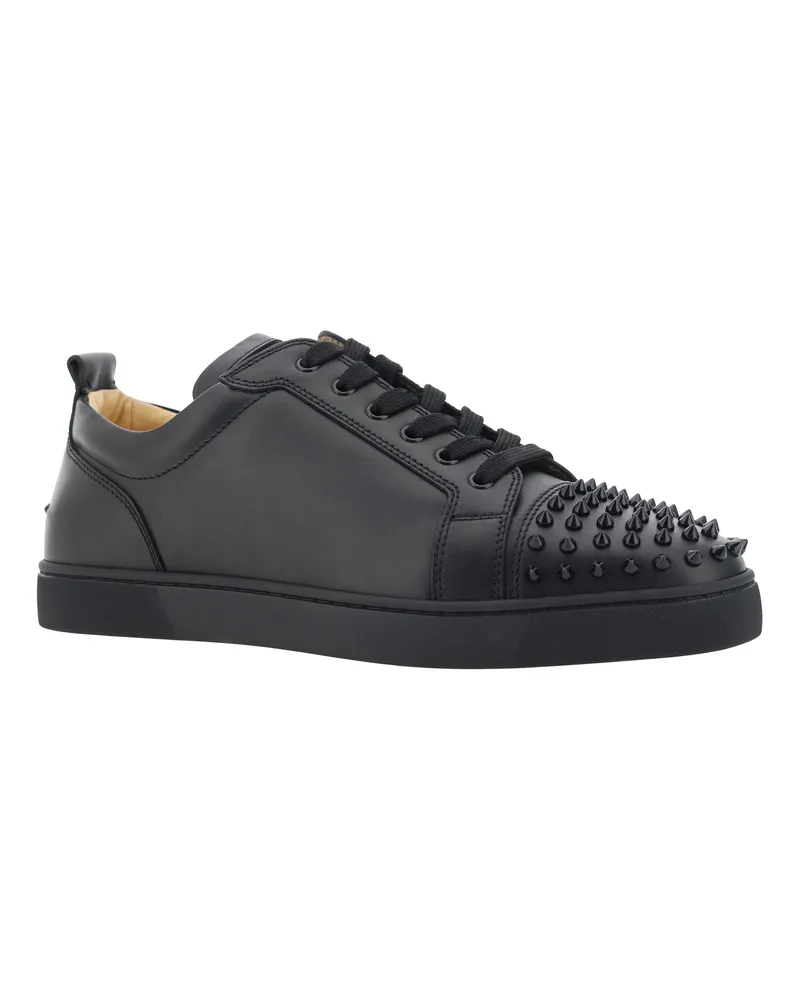 Christian Louboutin Men's Louis Junior Spikes Sneakers Black-Black Black/black Black