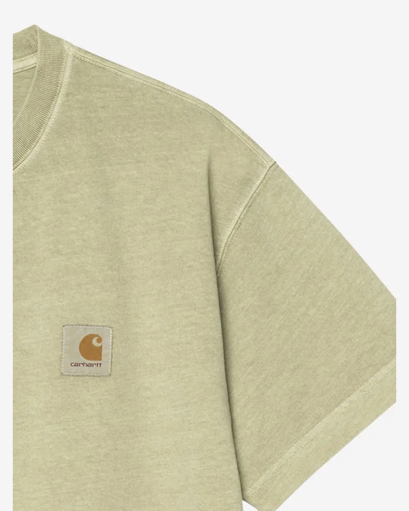 Carhartt WIP Men Cotton T-Shirt Light Green Single Jersey T-Shirts And Polos Green