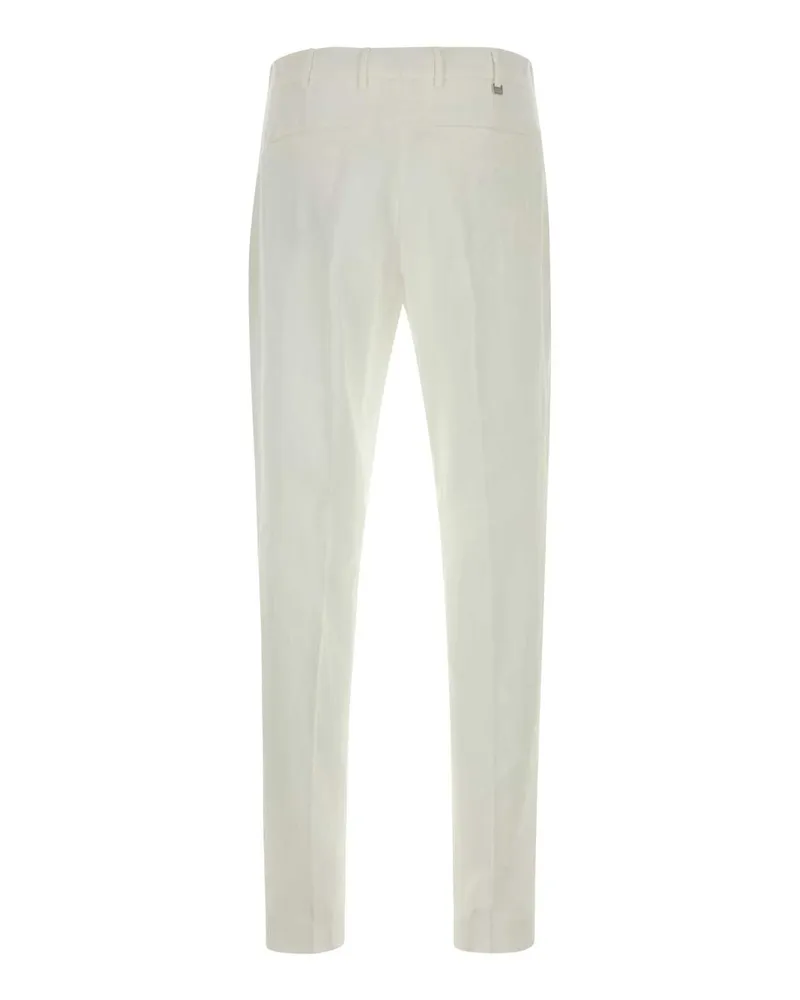 PT TORINO Men's White Lyocell Blend Pant Y010 Pantaloni White