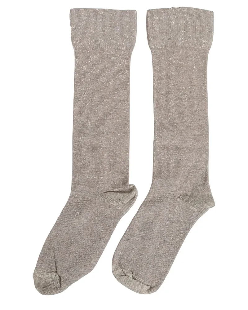 Dolce & Gabbana Women Gray Viscose Logo Mid Calf Accessory Socks Clothing Gray