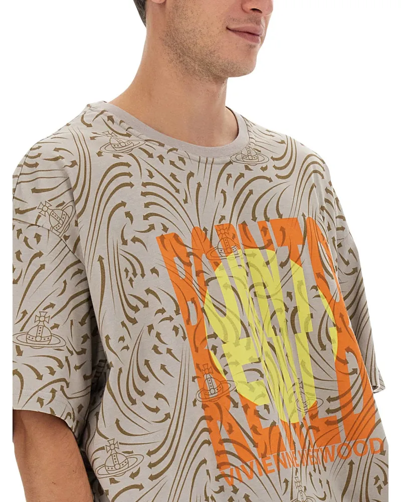 Vivienne Westwood Born To Rewild Oversize Cotton T-Shirt — Gray Gray