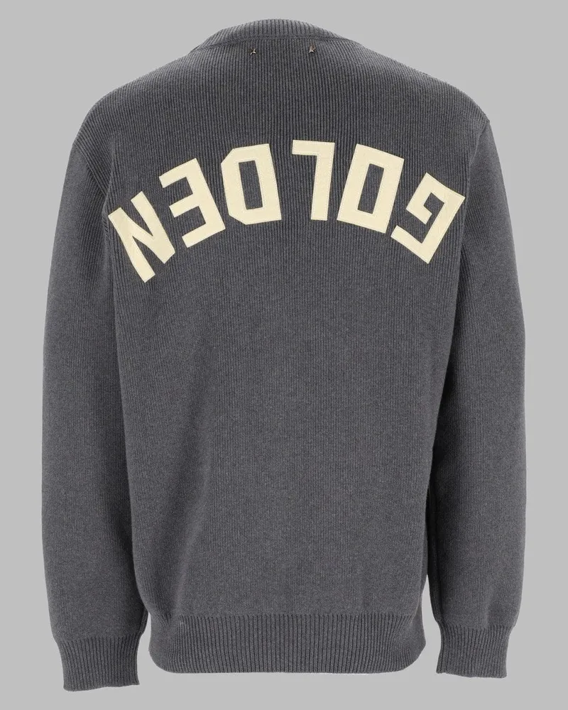 Golden Goose Ribbed Knit Sweater — Gray Gray