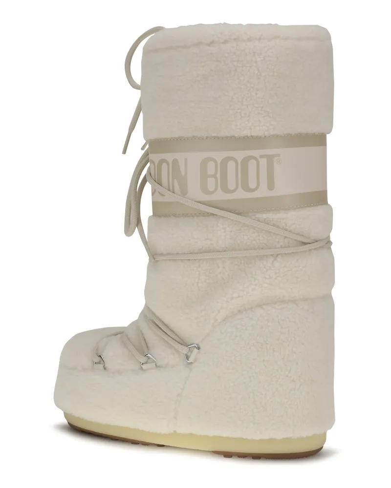 Moon Boot Icon Teddy Boot — White White