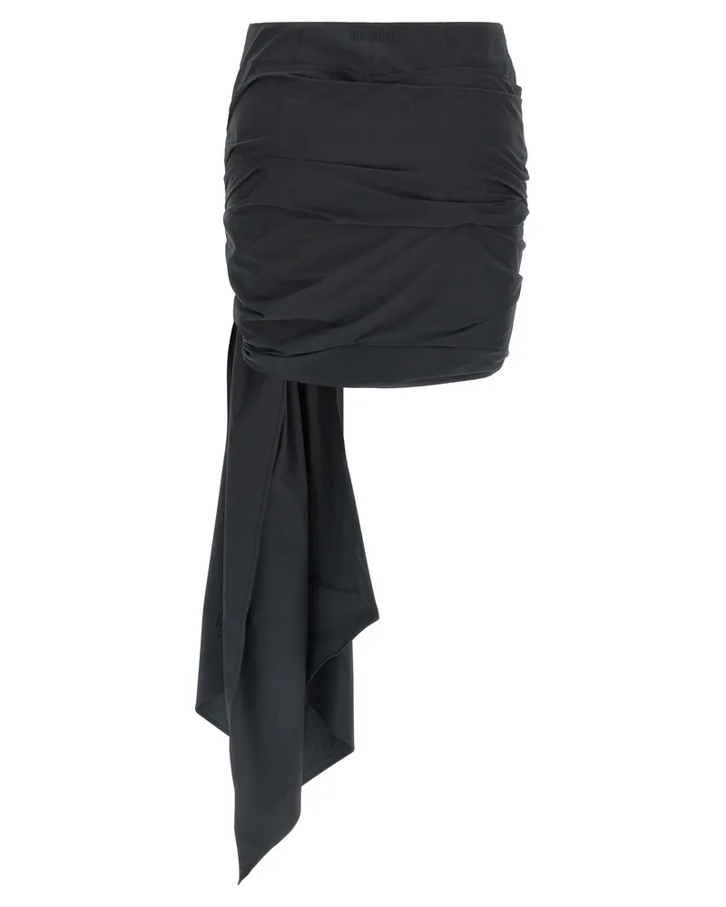 ATTICO Women's Black Cotton Long Skirt Black