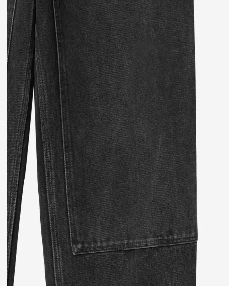 Carhartt WIP Men's Jeans Cotton Denim Double-Knee Black Trousers Black