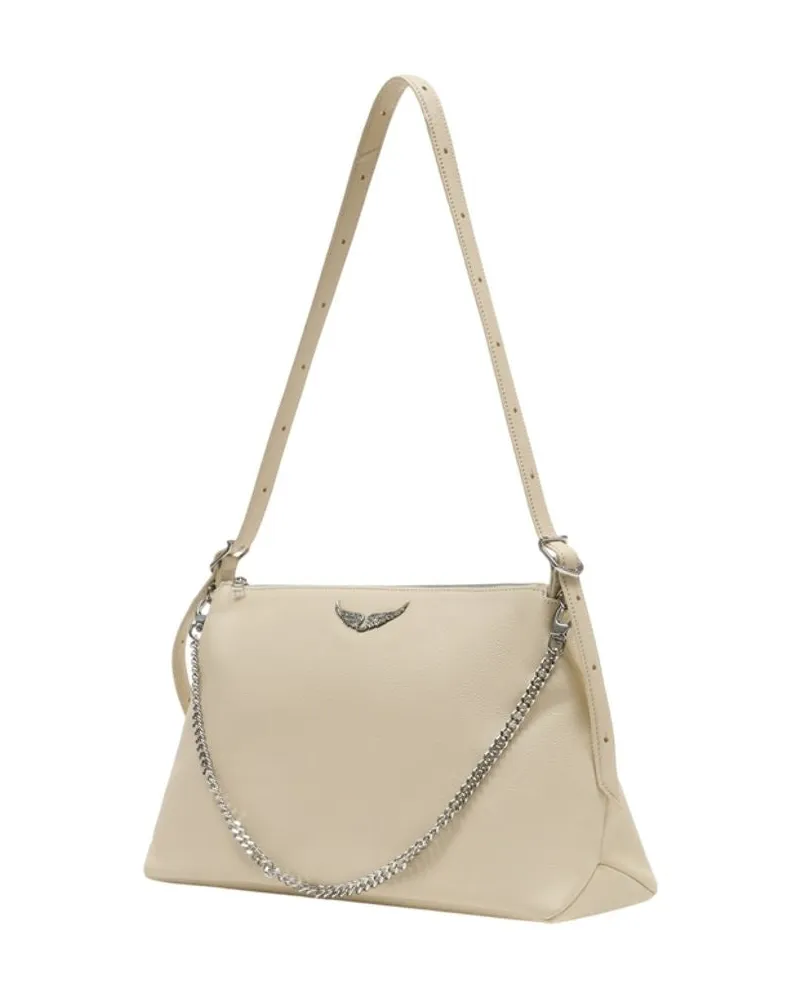 Zadig & Voltaire Women's Jim Shoulder Bag -  Leather White Calfskin Shoulder-Hobo-Bags White