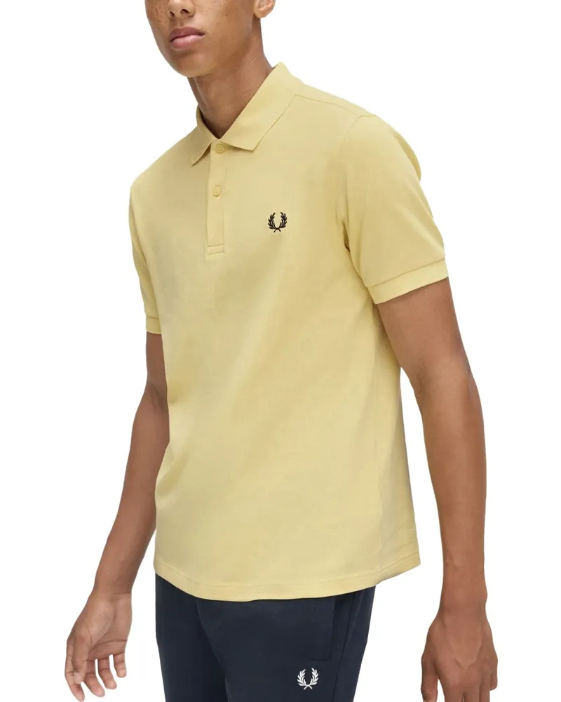 Fred Perry Cotton Polo — Yellow Yellow