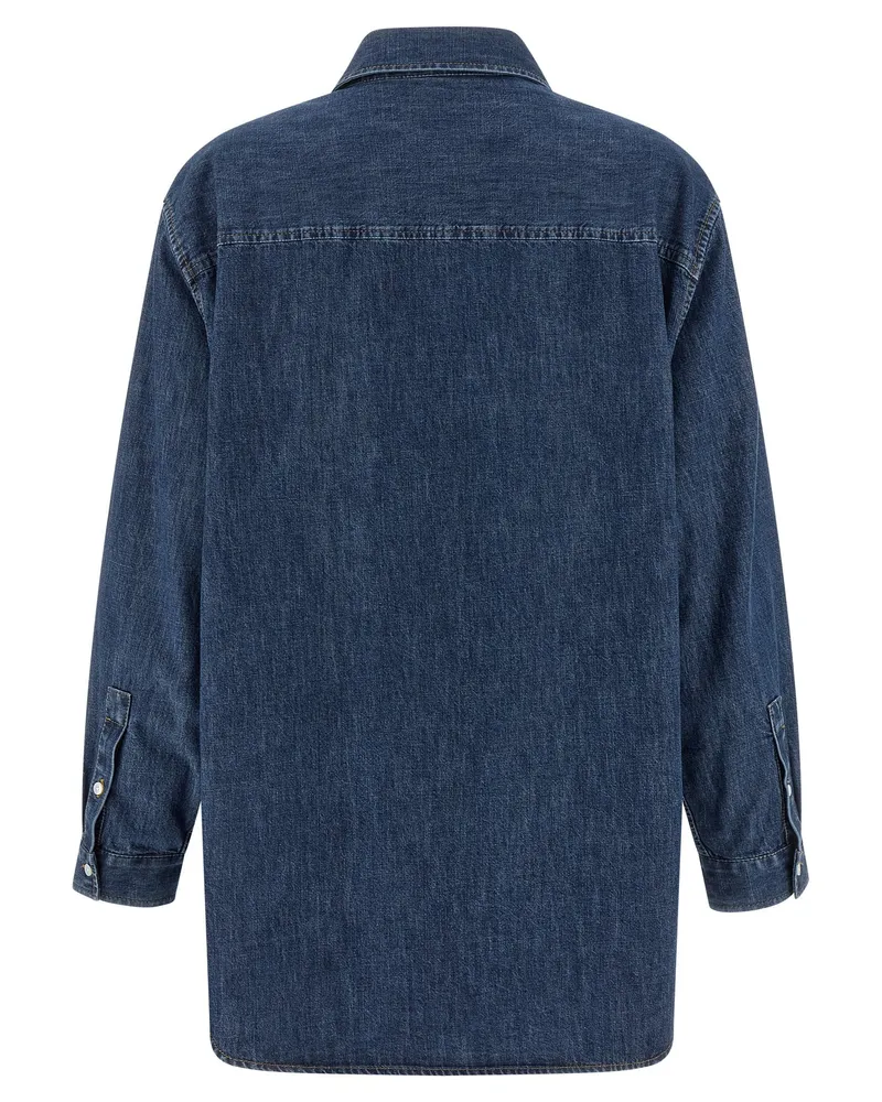 Valentino Garavani Women's Blue Cotton Blouse Blue