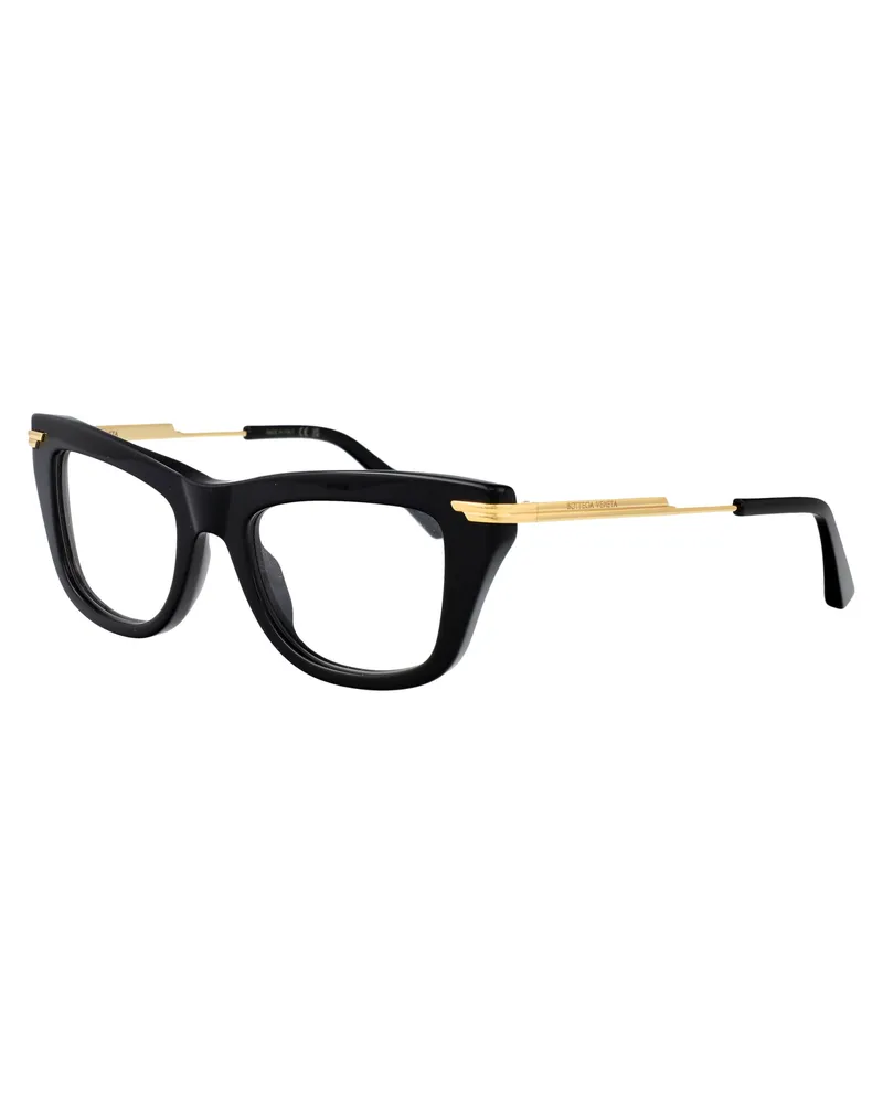 Bottega Veneta Unisex Sunglasses Bv1370o Black-Gold-Transparent Metal Glasses & Frames Black/gold/transparent Black