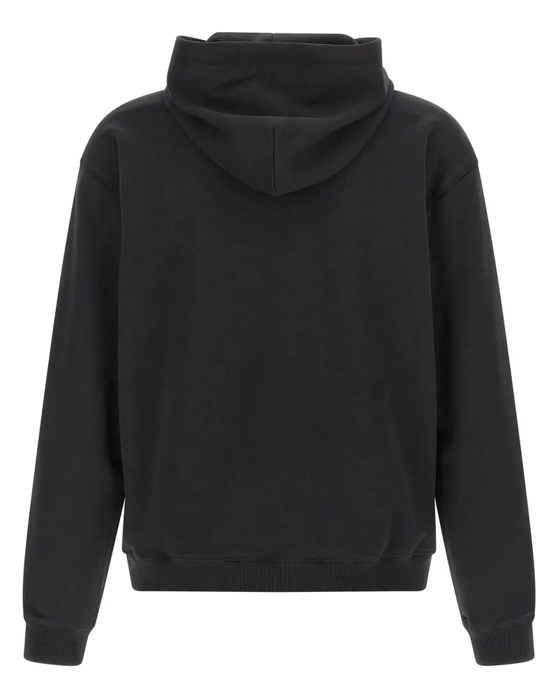 Diesel Embossed Logo Cotton Hoodie — Black Black