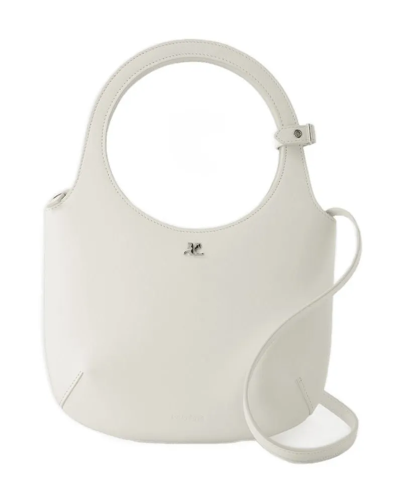 Courrèges Women's Holy Bag -  Leather Off White Calfskin Crossbodies White