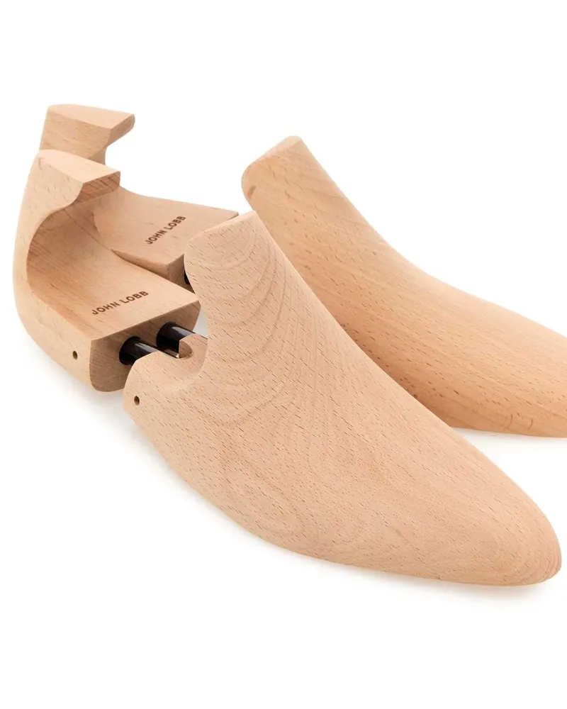John Lobb Men's Wood Shoe Trees Widthe Mocassini Loafers Beige
