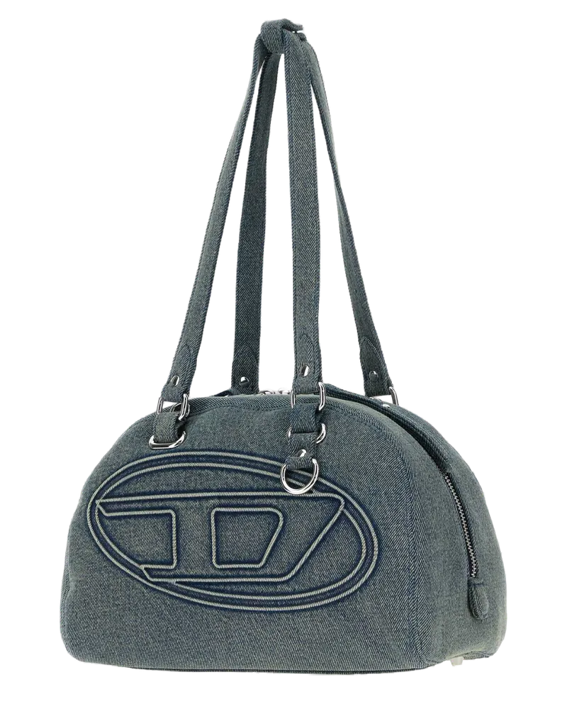 Diesel 1DR Dom Denim Shoulder Bag — Gray Gray