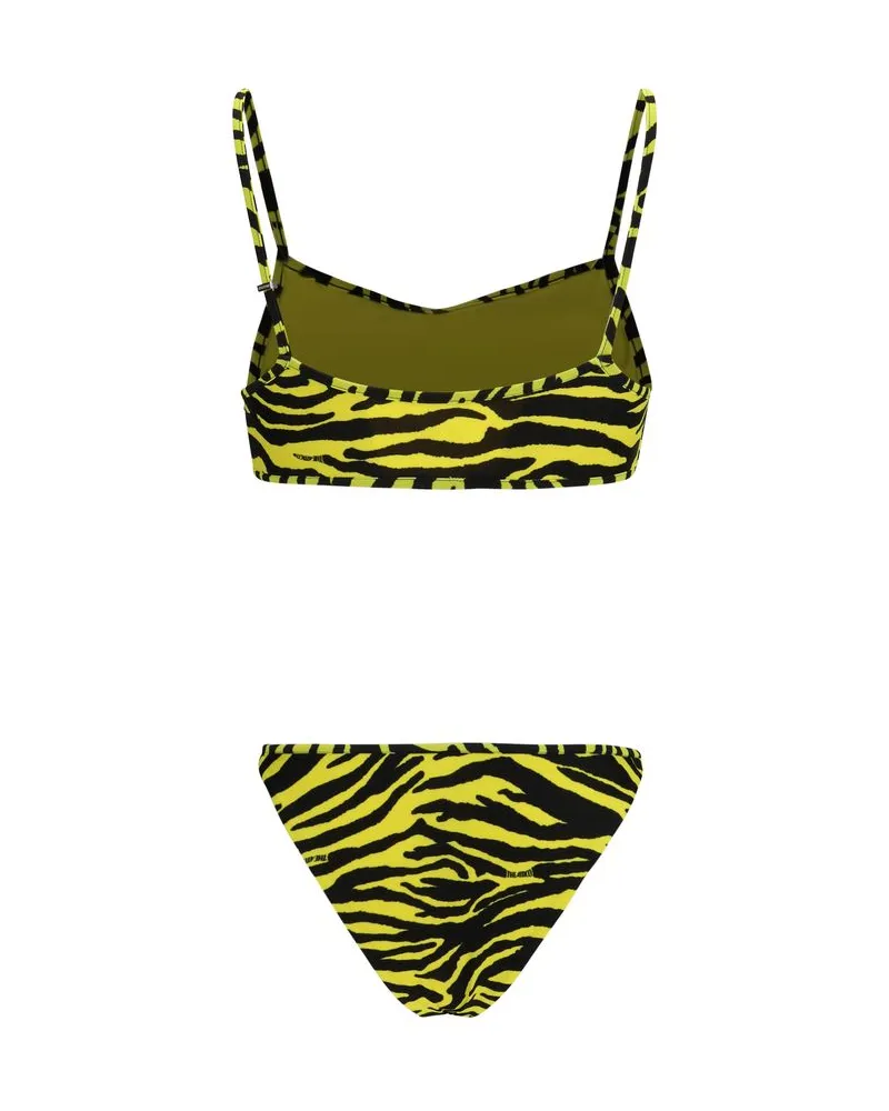 ATTICO Women's Bicolor Polyamide Bikini Clothing Yellow