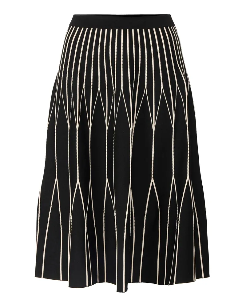 Elisabetta Franchi Women's Skirt Knitted Bicolor Black-Butter Viscose Black/butter Black