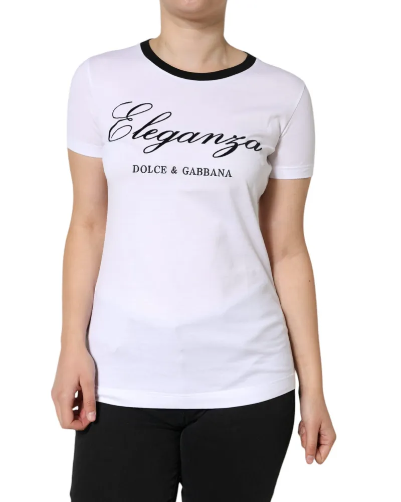 Dolce & Gabbana Eleganza Print T-Shirt — White White