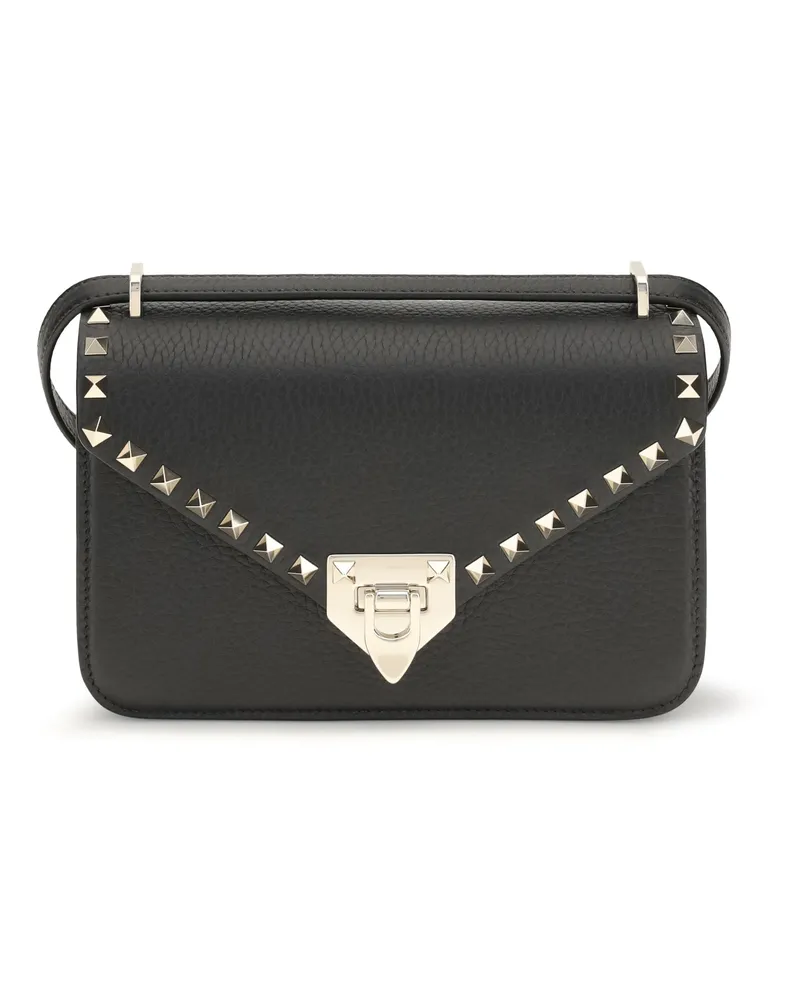 Valentino Garavani Women's Shoulder Bag Rockstud Mini Black Calfskin Calf Leather Black