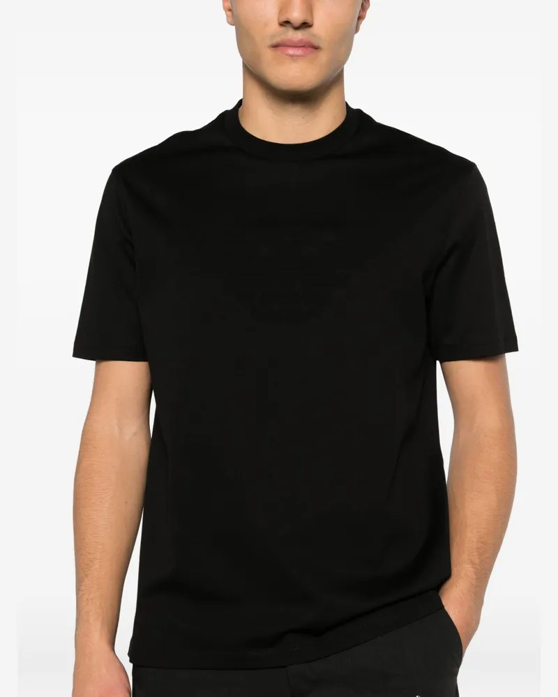 Emporio Armani Logo Cotton T-shirt — Black Black