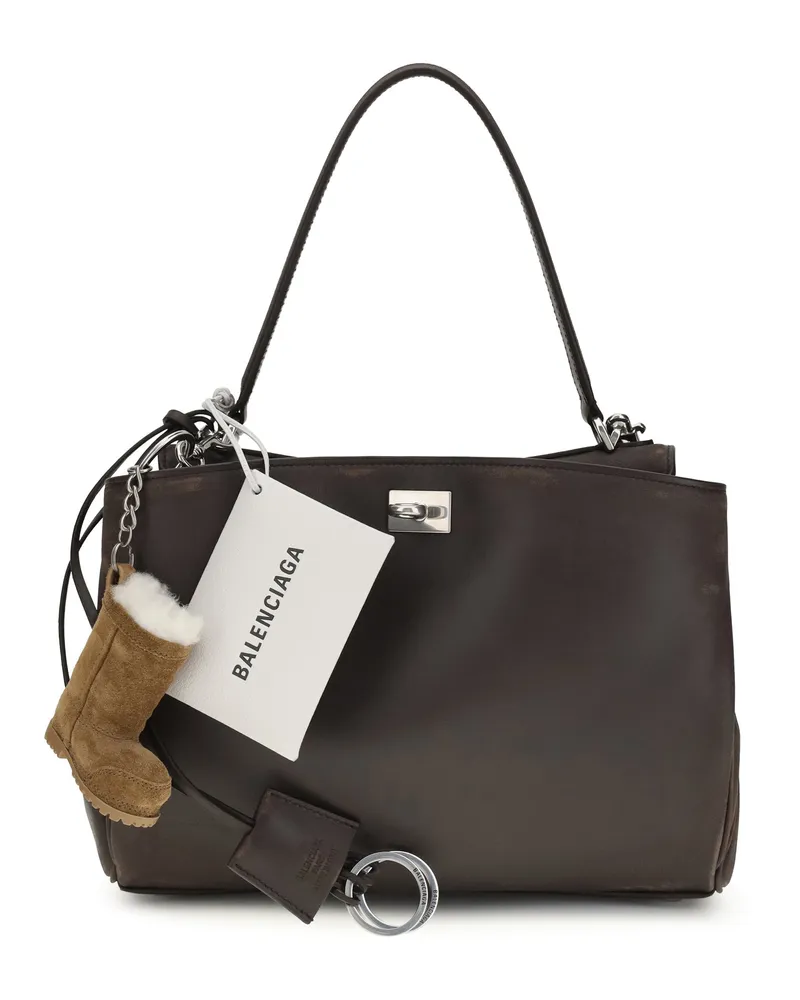 Balenciaga Women's Shoulder Bag Rodeo Espresso Leather Calf (bos Taurus Brown