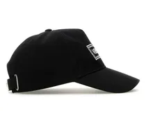 Men's Baseball Embroidered Logo Cap Black Cotton
