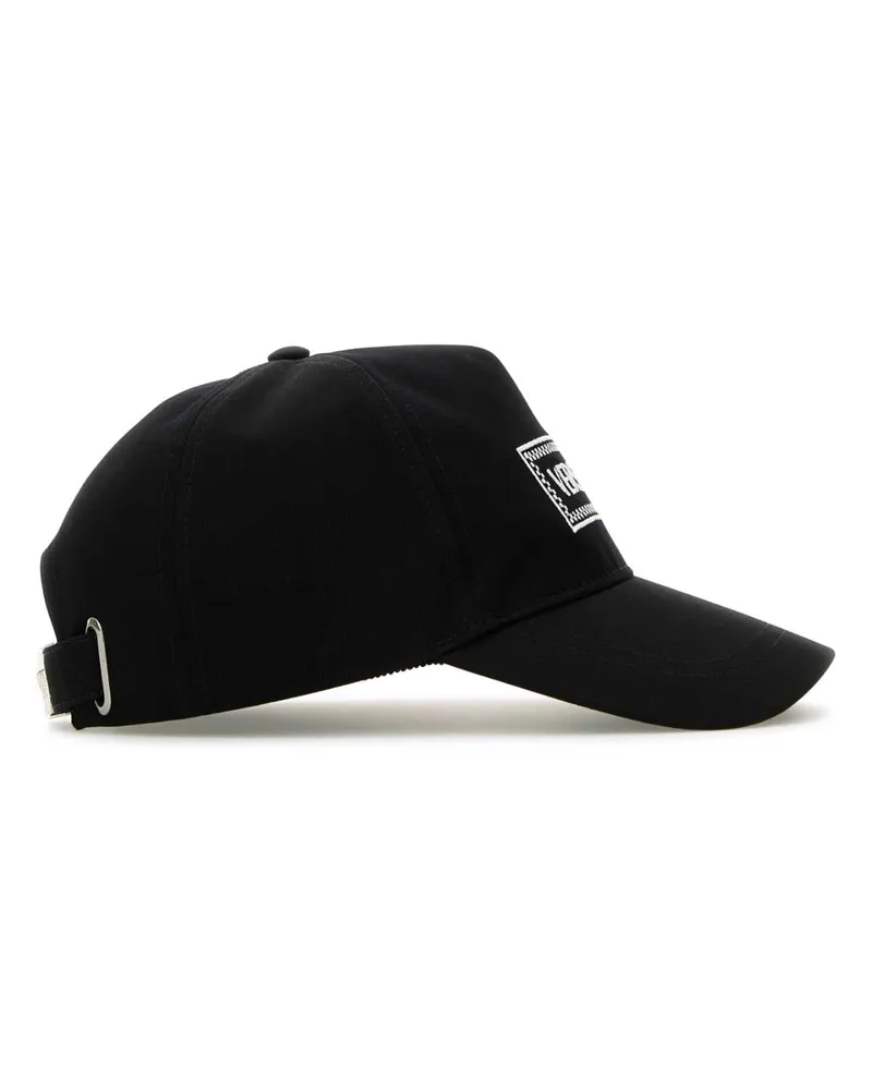 Versace Men's Black Cotton Baseball Cap Blackwhite Cappelli Hat Black