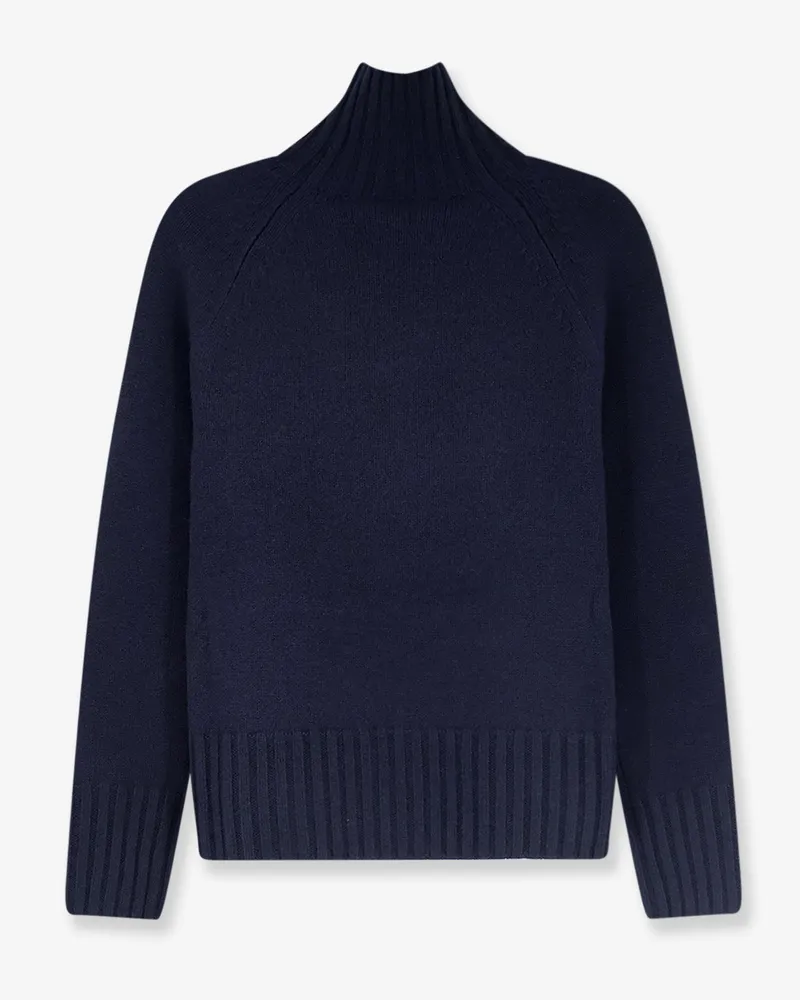 Max Mara Women's Turtleneck Sweater Smmmantova Blue Wool Navy