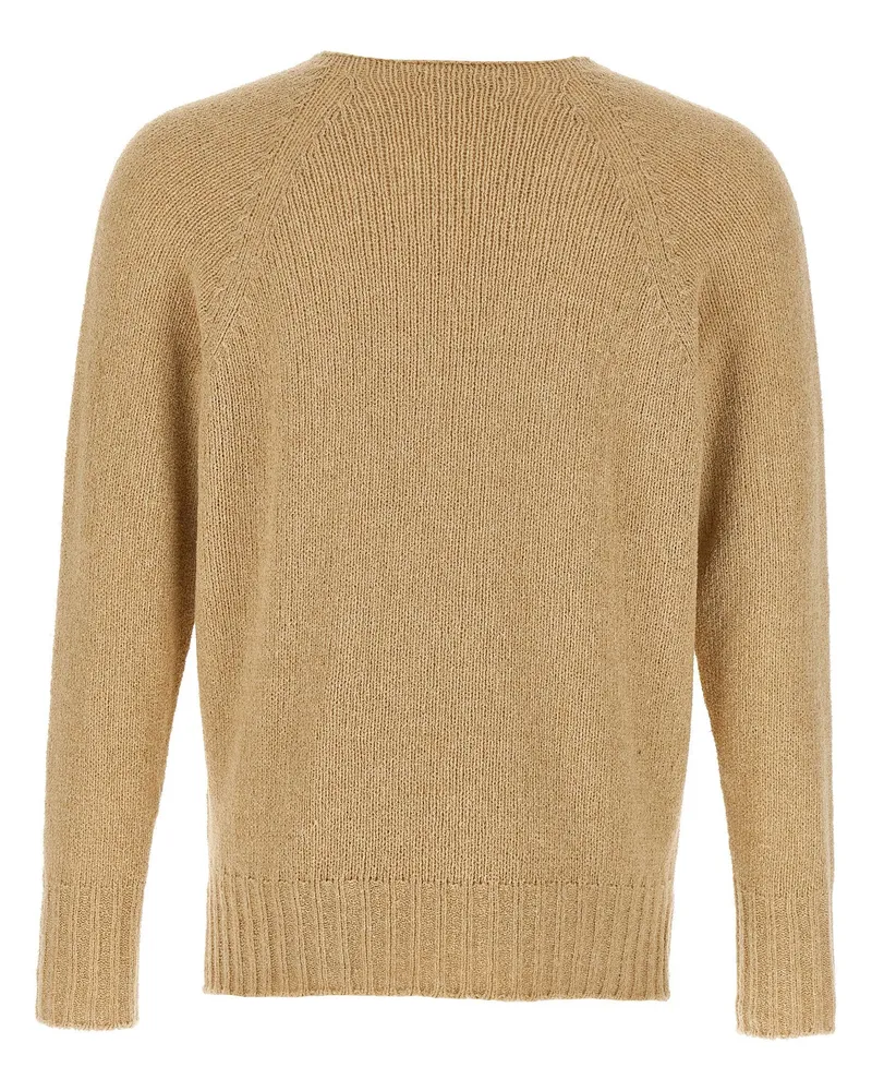 MA'RY'YA Ribbed Cotton-Blend Sweater — beige Beige