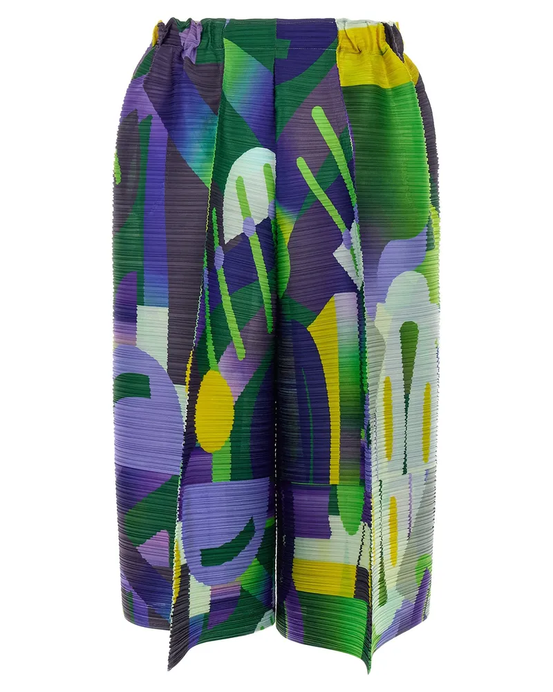 Issey Miyake Women's Multicolor Polyester Casual Pants Multicolor