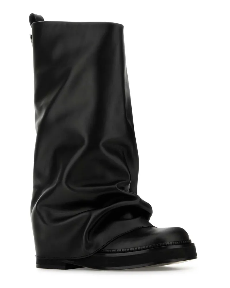 ATTICO Women's Black Leather Robin Boots Stivali Black