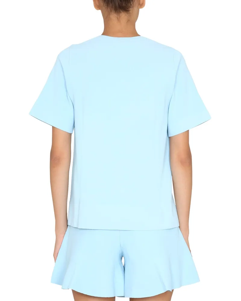 Stella McCartney Asymmetrical Hemline T-Shirt — Blue Blue