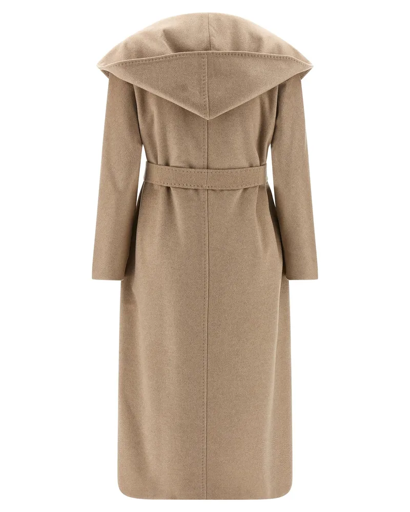 Max Mara Cashmere Wrap Coat — Beige Camel