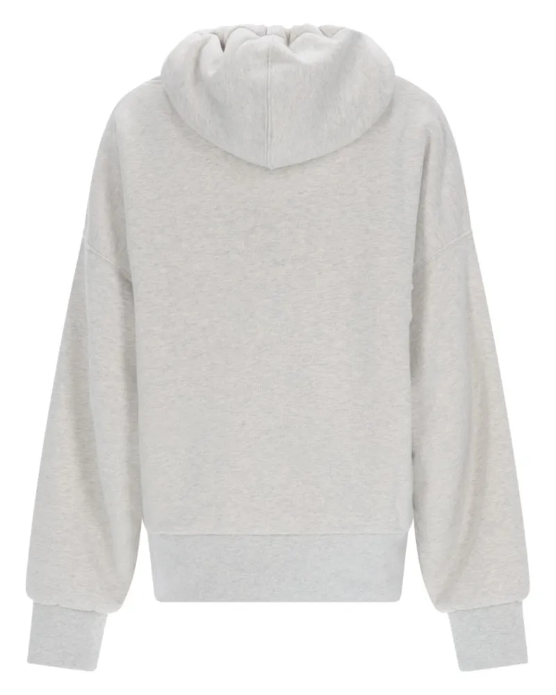 Golden Goose Star-Motif Cotton Hooded Sweatshirt — Gray Gray