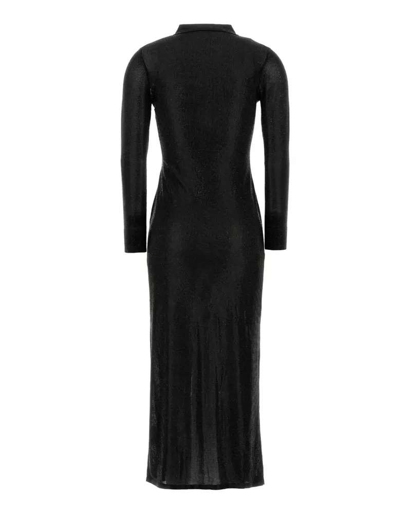 Alexander Wang Women Embellished Viscose Shirt Dress Black Exterior: Abiti Black