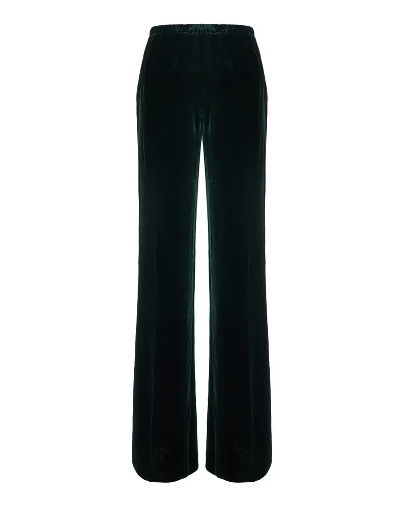 Antonelli Firenze Women's Velvet Pants Fazio Green Trousers Green