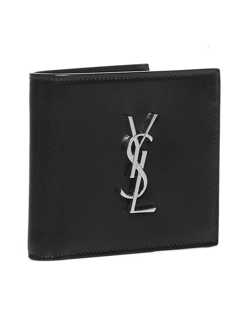 Saint Laurent Men's Wallet East-West Monogram Black Calfskin & Cardholders Black