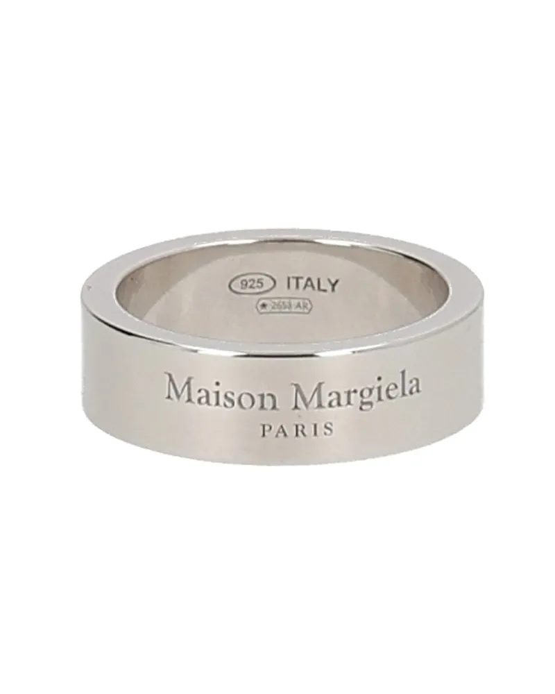 Maison Margiela Logo Silver Ring — Silver Silver