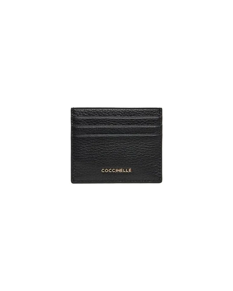 Coccinelle Women's Document Holder Black Cowhide Bags - Card-Holders Black