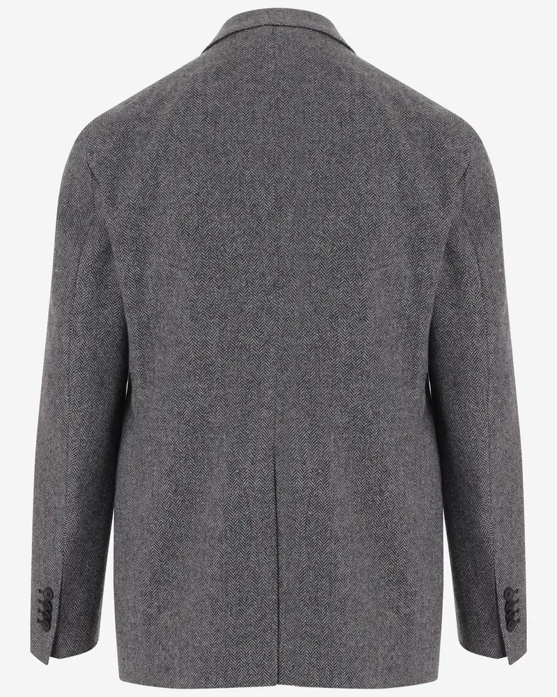 Tagliatore Men's Jacket Wool And Cashmere Grey Gray