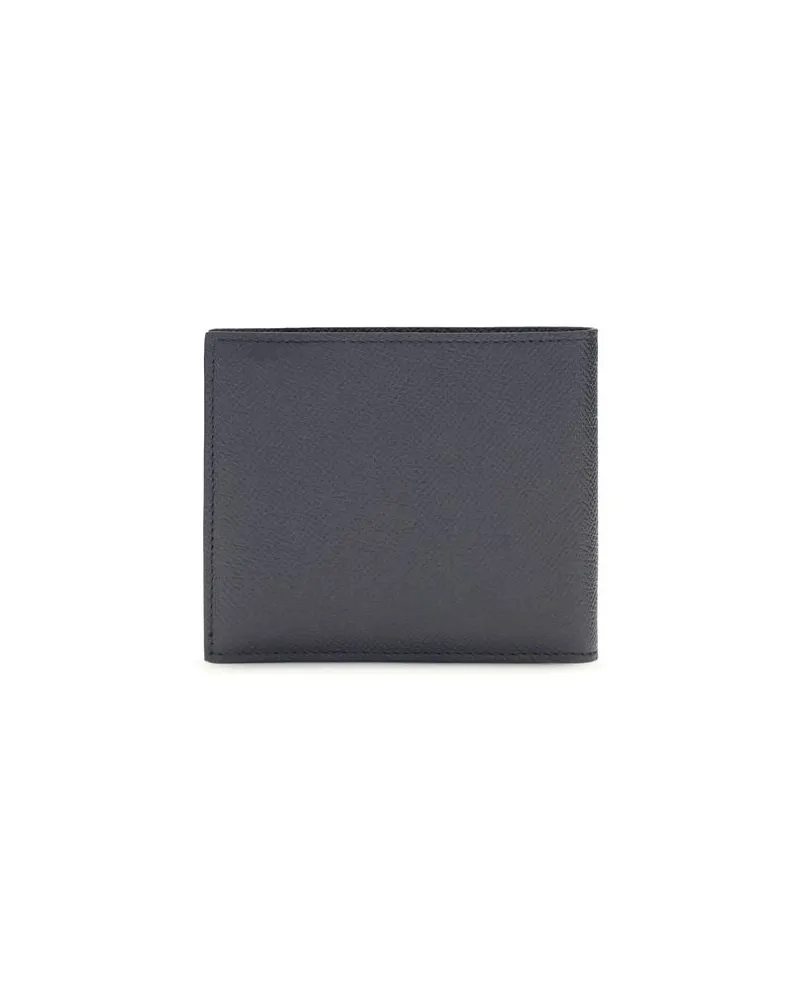 Ferragamo Men's Blue Calf Leather Bos Taurus Wallet Blue