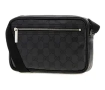 Men's Essence Crossbody Bag Black Cotton Linen Polyurethane