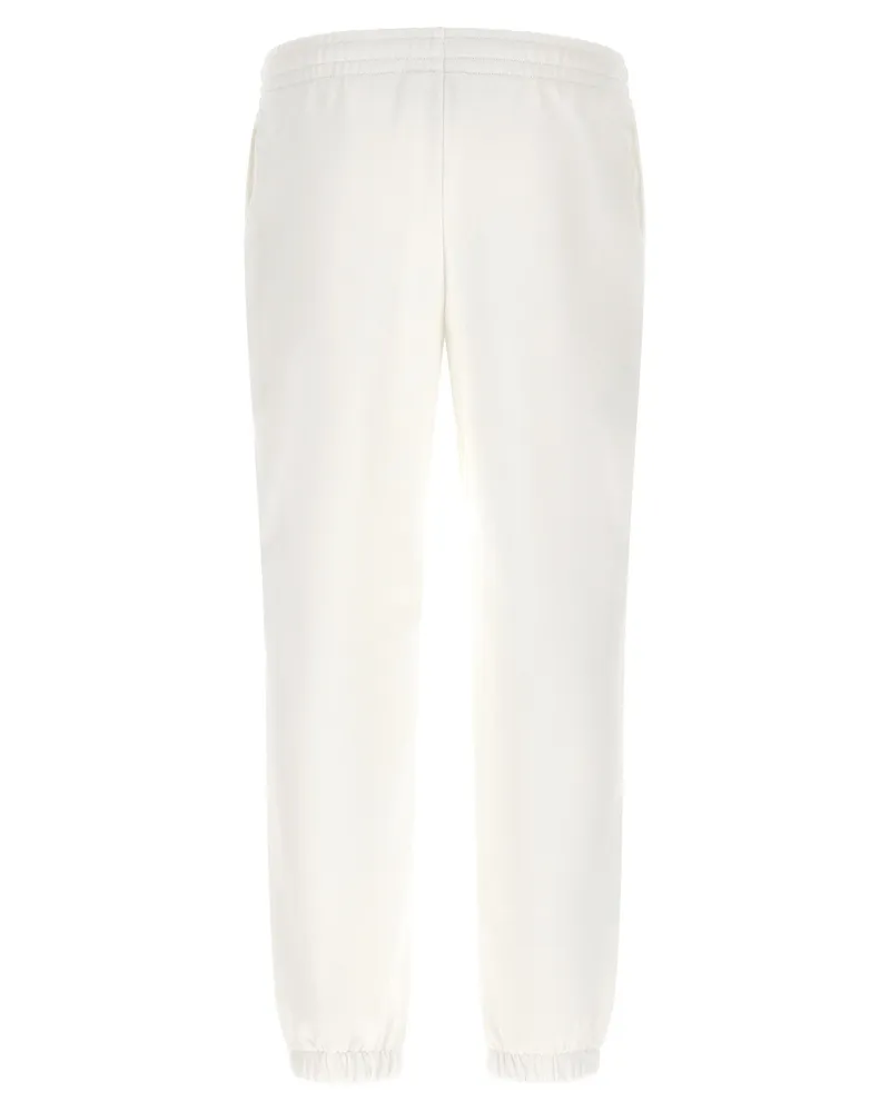 Lacoste Logo-Embroidered Cotton Blend Joggers — White White