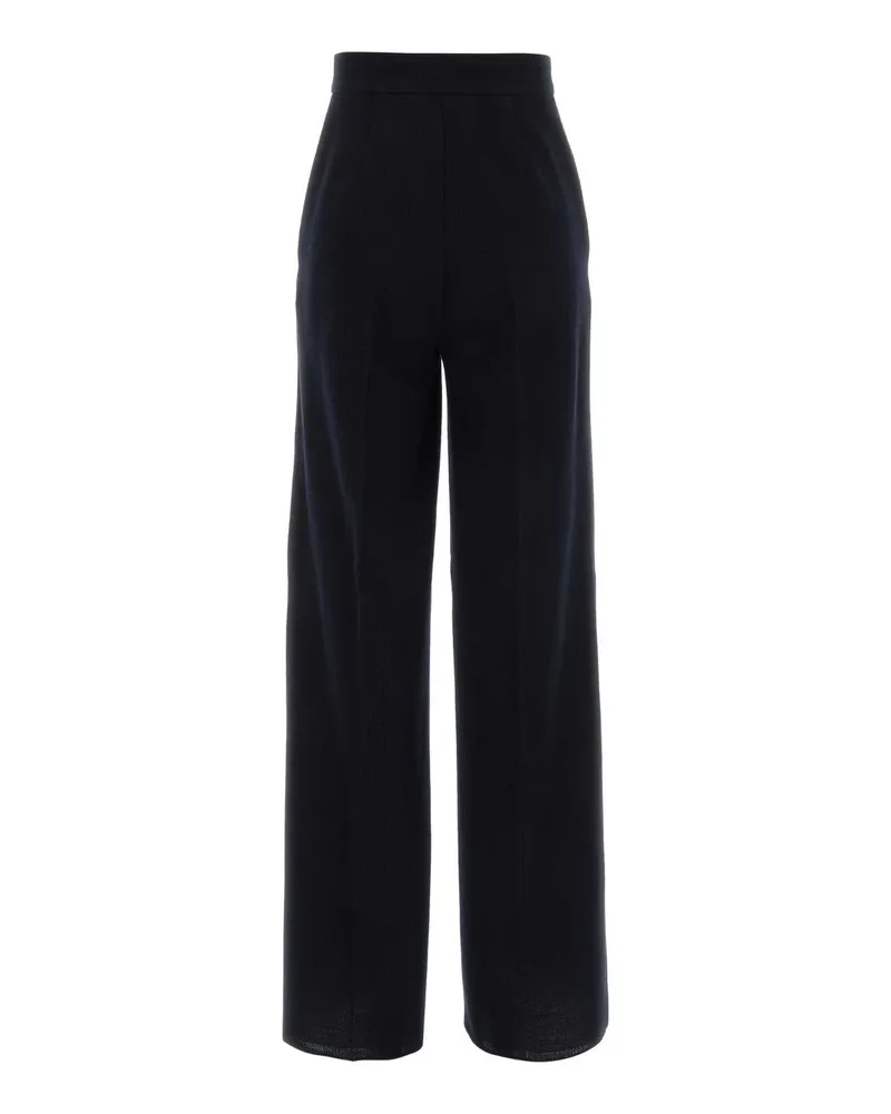 Max Mara 2611781031600 003 Blu Marino Exterior: Virgin Wool Pantaloni Trousers Navy