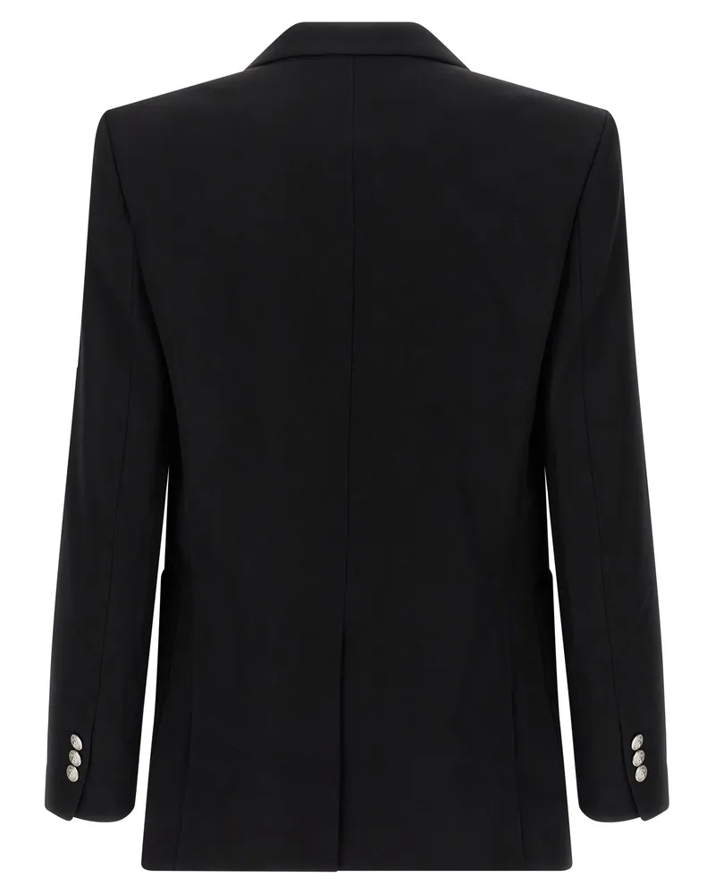 Balmain Men's Black Virgin Wool Blazer Clothing Black