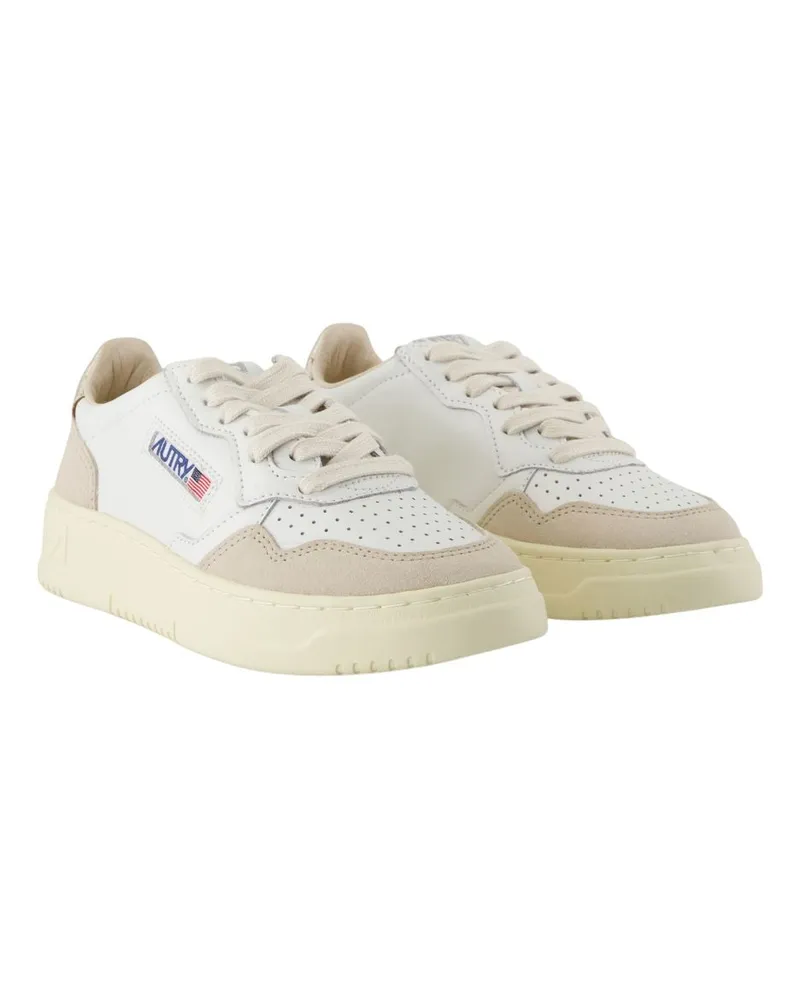 AUTRY Women's Medalist Sneakers -  Leather White Calfskin Shoes White